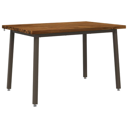 vidaXL 120 x 80 x 75 cm Solid Acacia Wood Natural and Coffee