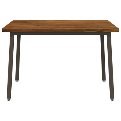 vidaXL 120 x 80 x 75 cm Solid Acacia Wood Natural and Coffee
