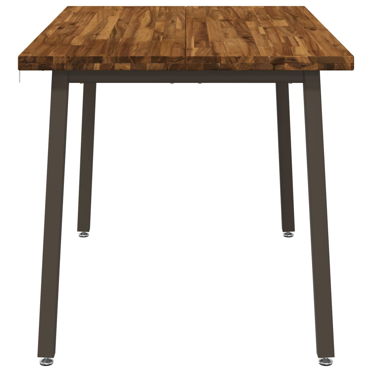 vidaXL 120 x 80 x 75 cm Solid Acacia Wood Natural and Coffee