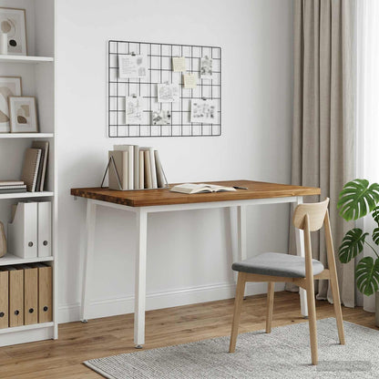 vidaXL 120 x 80 x 75 cm Solid Acacia Wood Natural and White