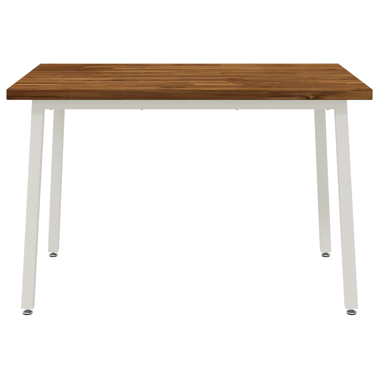 vidaXL 120 x 80 x 75 cm Solid Acacia Wood Natural and White