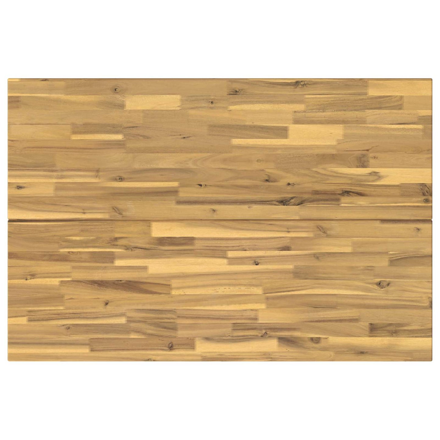 vidaXL 120 x 80 x 75 cm Solid Acacia Wood White and Black Rectangular
