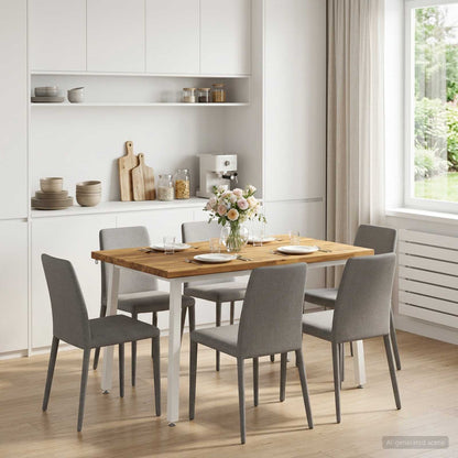 vidaXL 120 x 80 x 75 cm Solid Acacia Wood White Rectangular