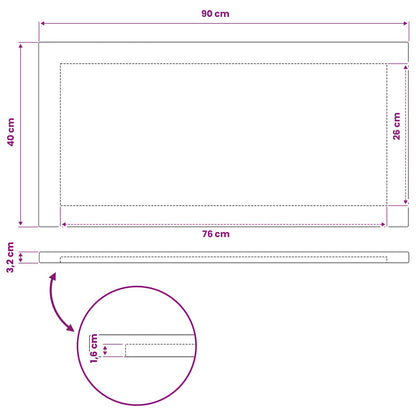 vidaXL Rectangular Table Top 90 x 40 x 3.2 cm Rectangular