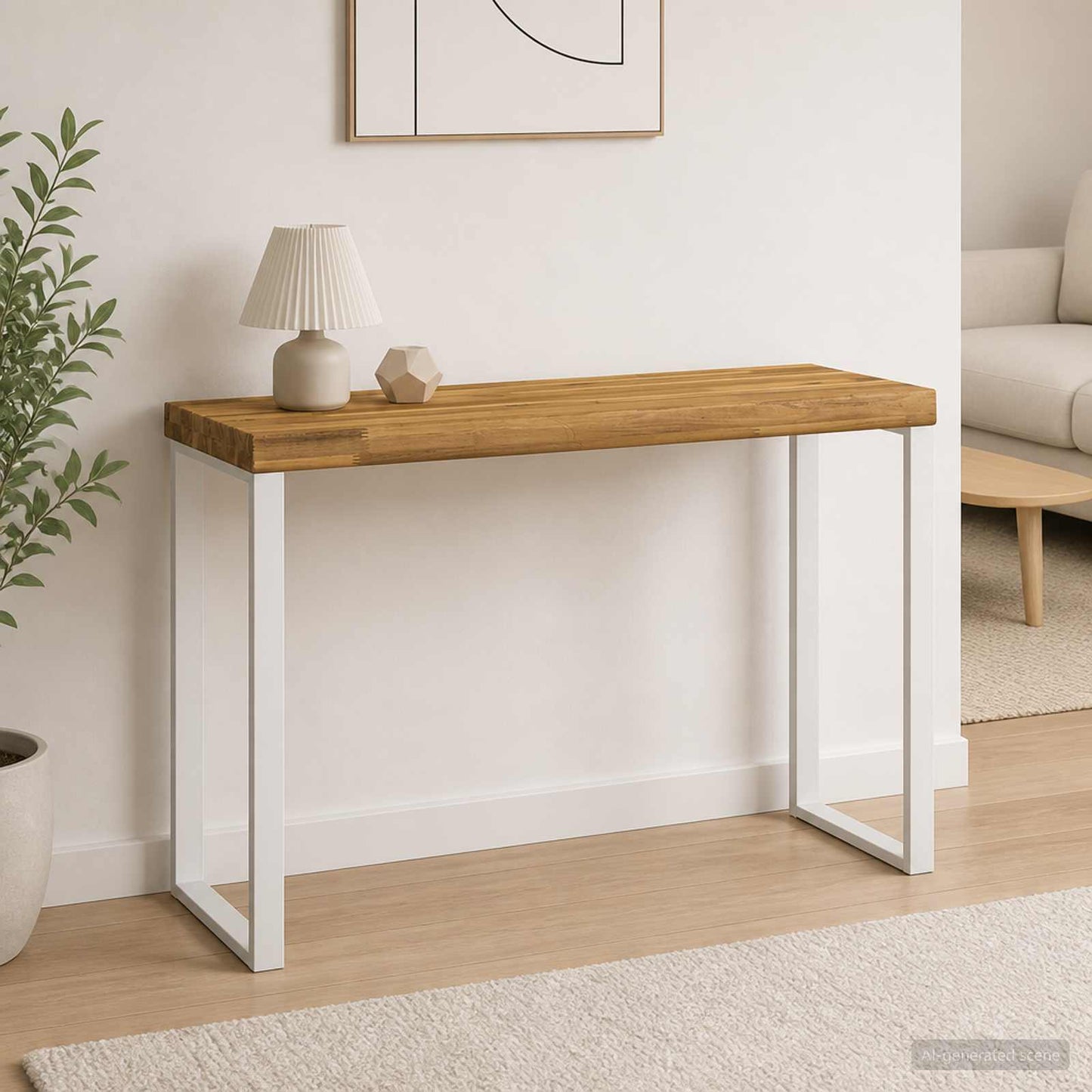vidaXL Live Edge Table Top 50 x 20 x 3.5 cm Rectangular White