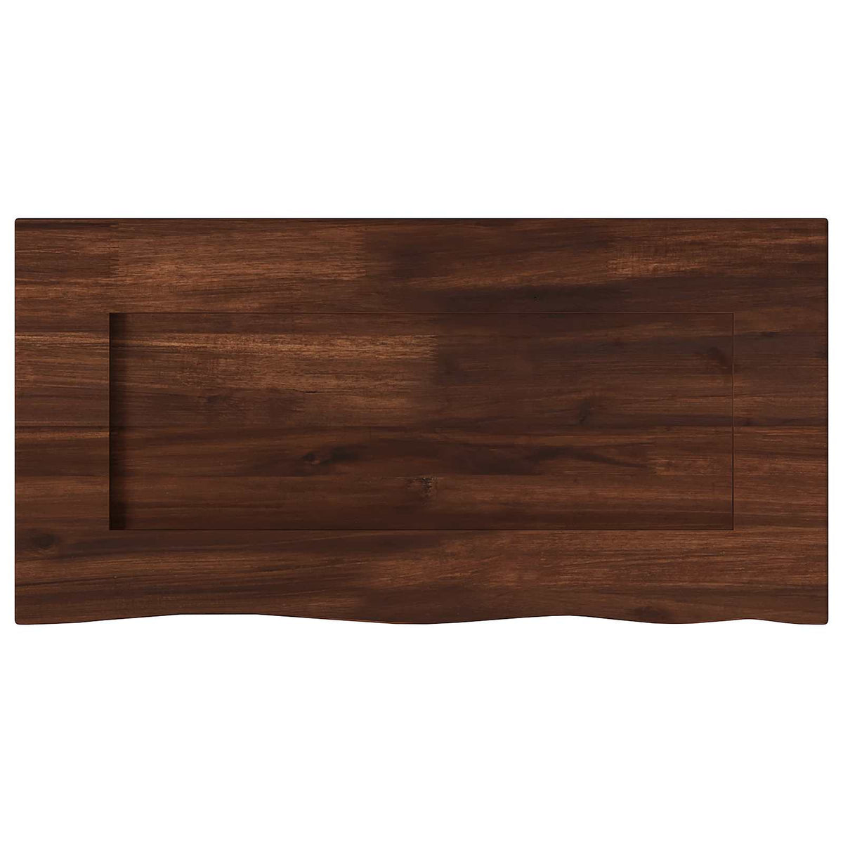 vidaXL Live Edge Table Top 50 x 20 x 3.5 cm Rectangular Dark Brown