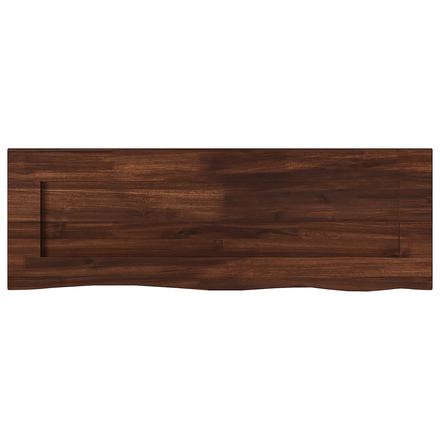 vidaXL Live Edge Table Top 80 x 20 x 3.5 cm Rectangular Dark Brown