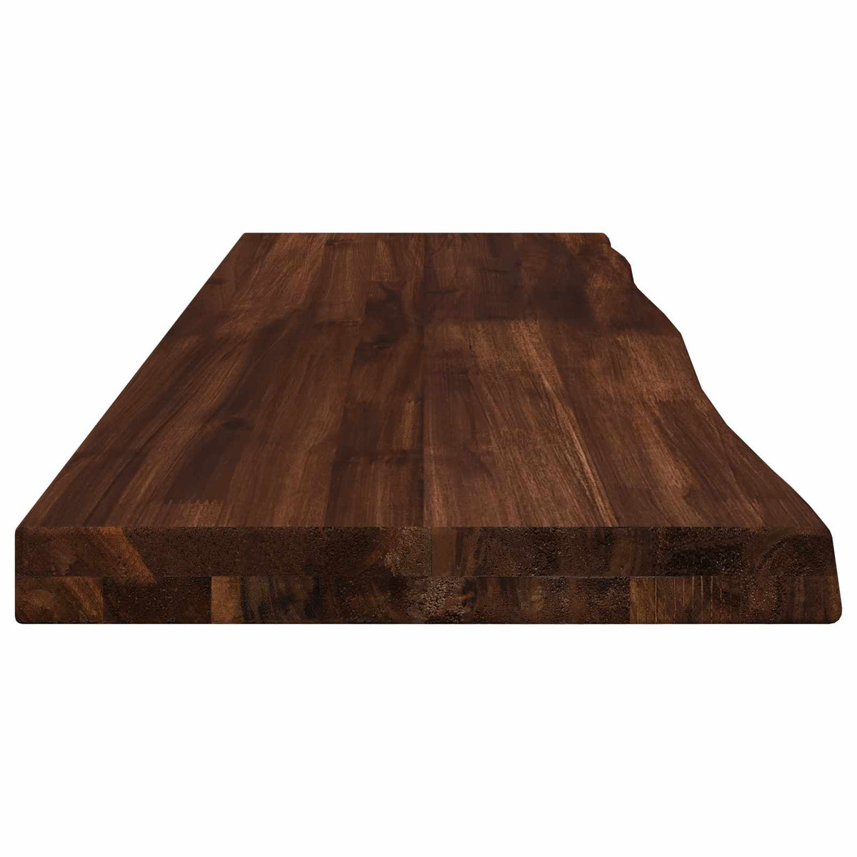vidaXL Live Edge Table Top 80 x 20 x 3.5 cm Rectangular Dark Brown