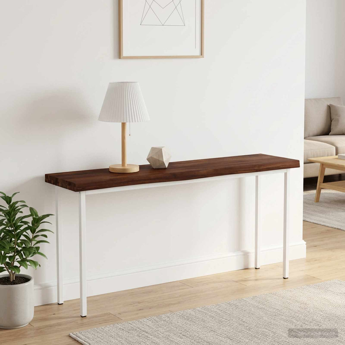 vidaXL Live Edge Table Top 120 x 30 x 3.5 cm Rectangular Dark Brown