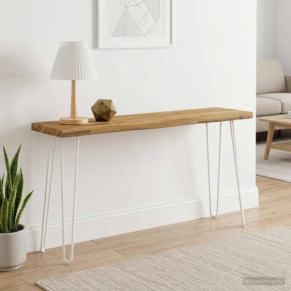 vidaXL Live Edge Table Top 120 x 20 x 3.5 cm Rectangular White