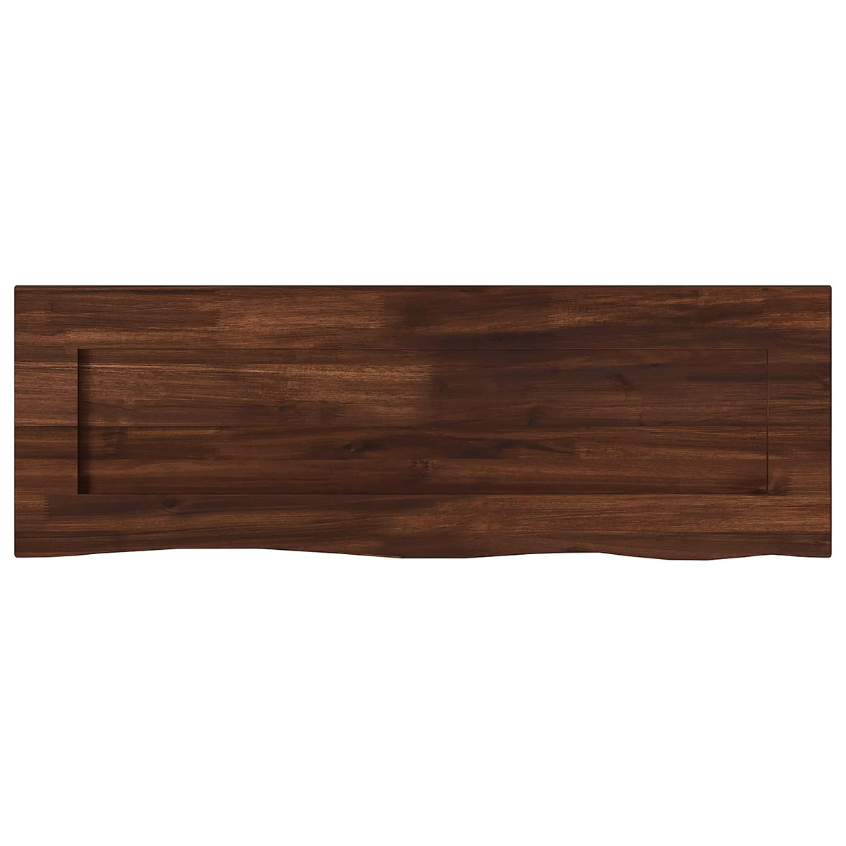 vidaXL Live Edge Table Top 80 x 30 x 3.5 cm Rectangular Dark Brown