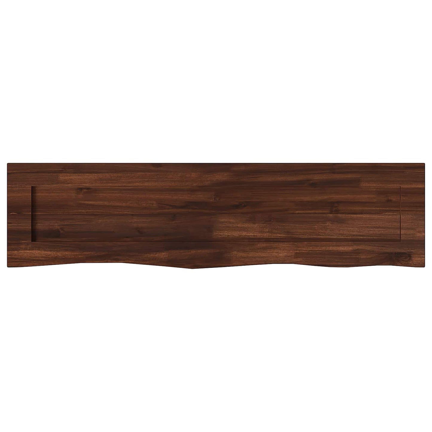 vidaXL Live Edge Table Top 110 x 30 x 3.5 cm Rectangular Dark Brown