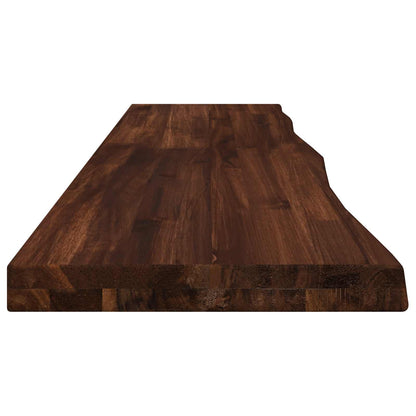 vidaXL Live Edge Table Top 110 x 30 x 3.5 cm Rectangular Dark Brown