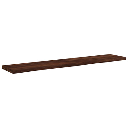 vidaXL Live Edge Table Top 150 x 30 x 3.5 cm Rectangular Dark Brown