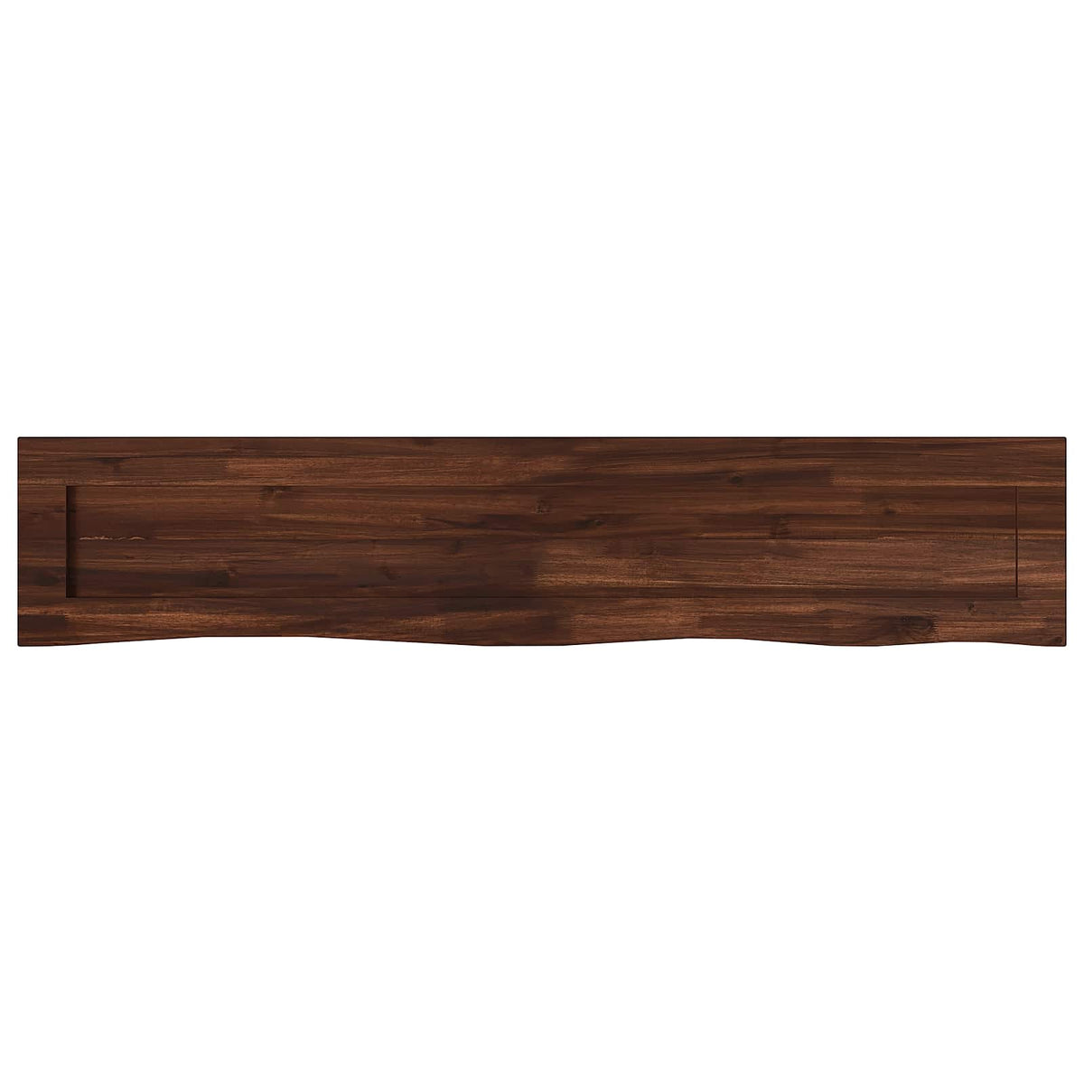 vidaXL Live Edge Table Top 150 x 30 x 3.5 cm Rectangular Dark Brown