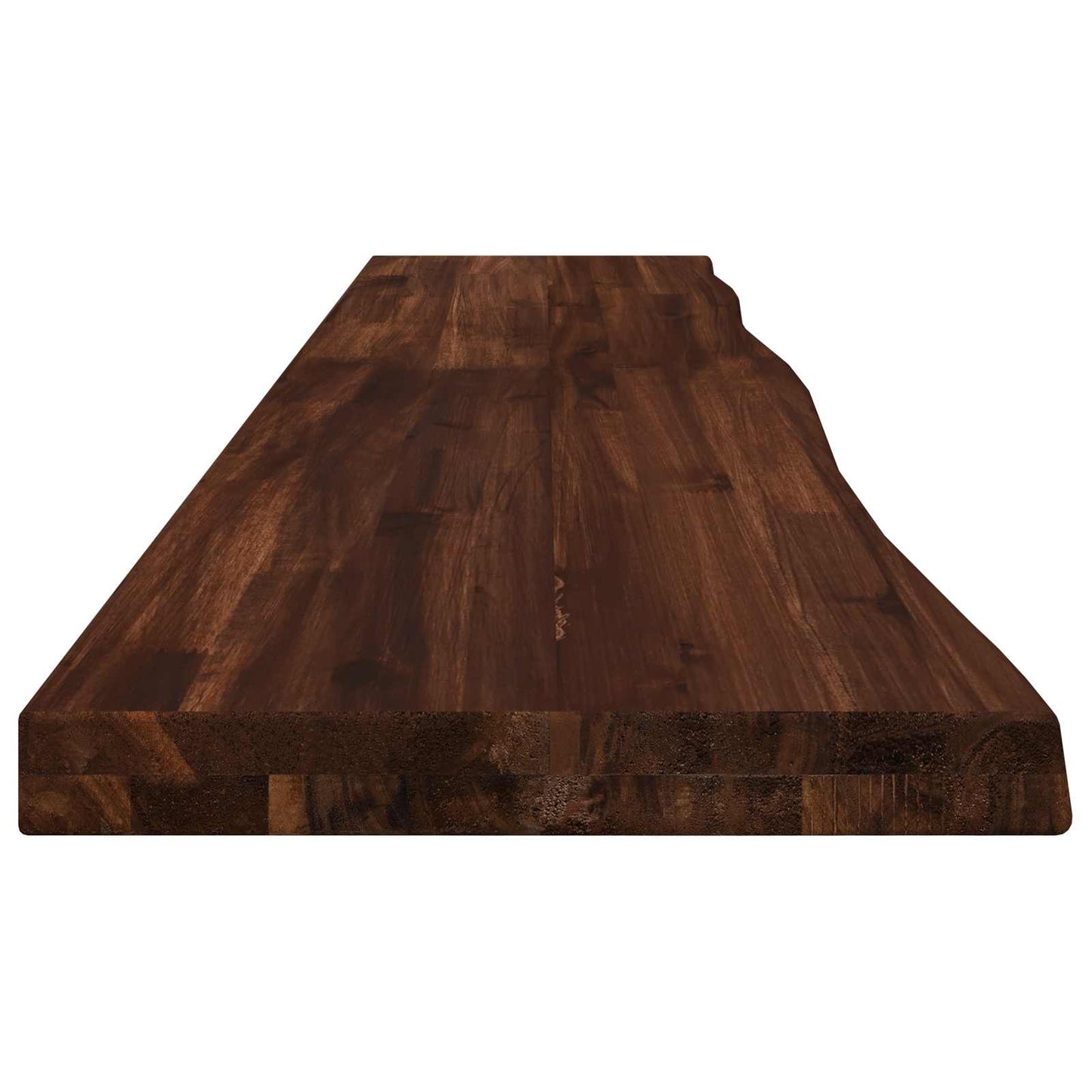 vidaXL Live Edge Table Top 150 x 30 x 3.5 cm Rectangular Dark Brown