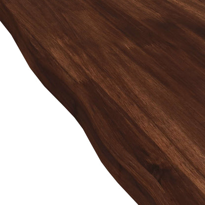 vidaXL Live Edge Table Top 50 x 40 x 3.5 cm Rectangular Dark Brown