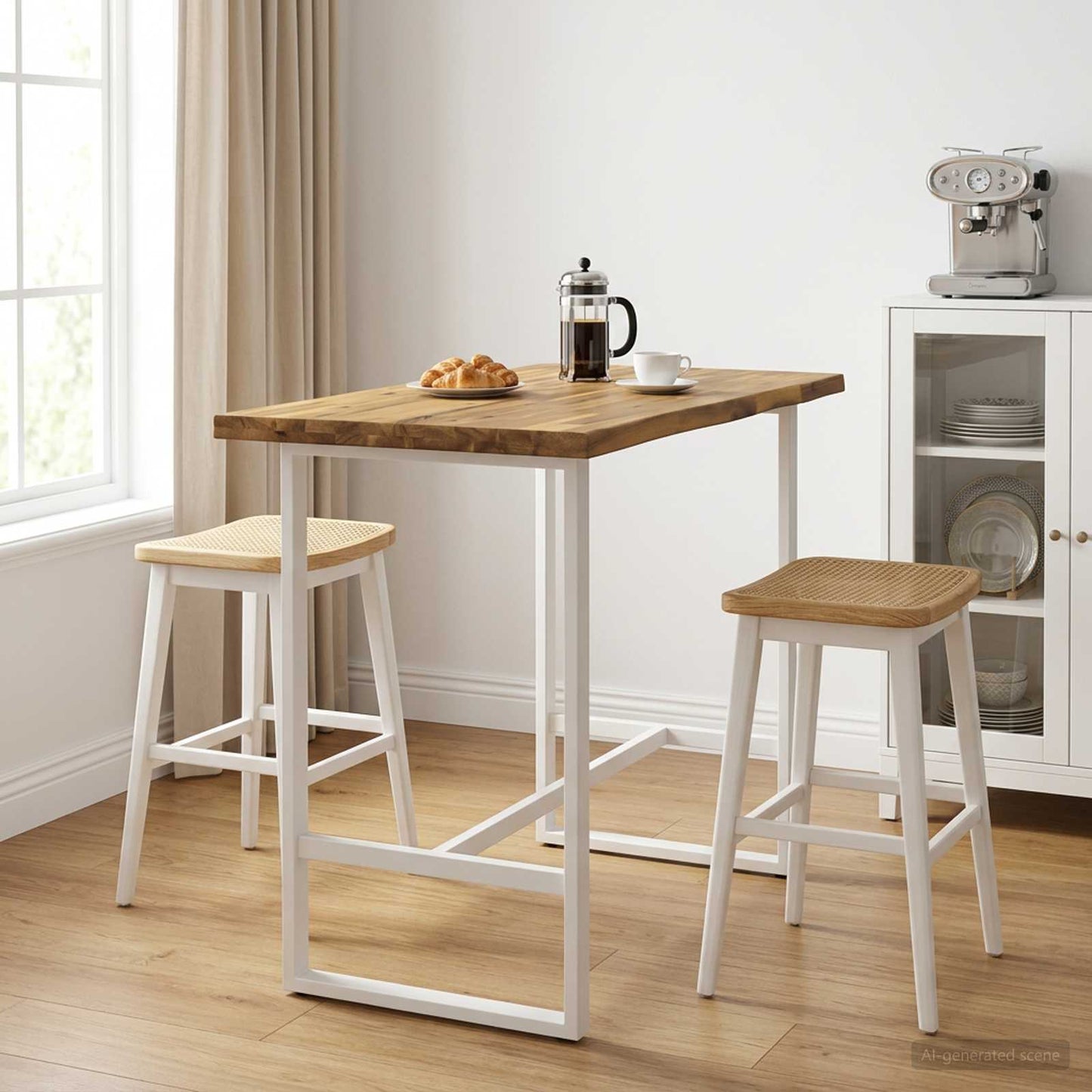vidaXL Live Edge Table Top 110 x 40 x 3.5 cm Rectangular White