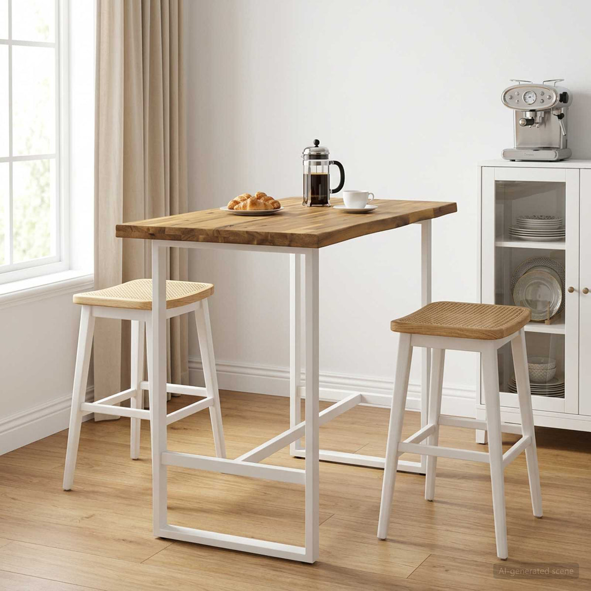 vidaXL Live Edge Table Top 120 x 40 x 3.5 cm Rectangular White