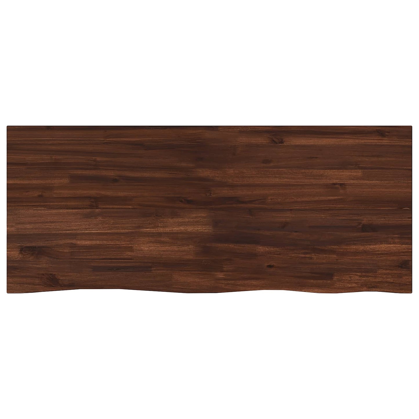 vidaXL Live Edge Table Top 130 x 40 x 3.5 cm Rectangular Dark Brown