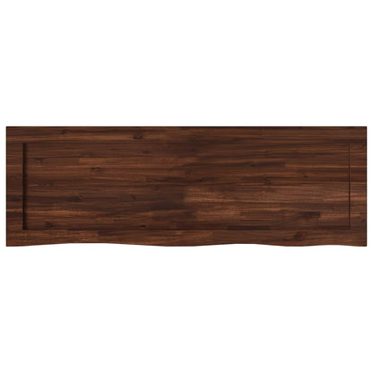 vidaXL Live Edge Table Top 150 x 40 x 3.5 cm Rectangular Dark Brown