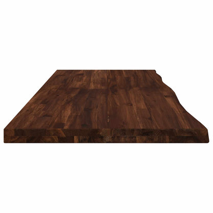 vidaXL Live Edge Table Top 150 x 40 x 3.5 cm Rectangular Dark Brown