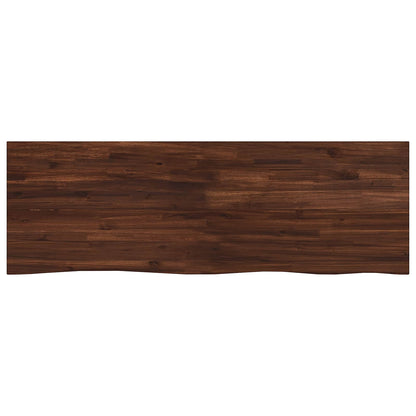 vidaXL Live Edge Table Top 150 x 40 x 3.5 cm Rectangular Dark Brown