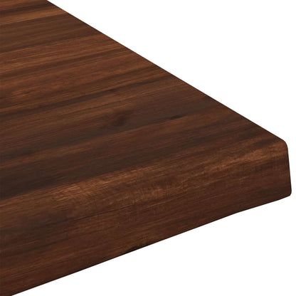 vidaXL Live Edge Table Top 70 x 50 x 3.5 cm Rectangular Dark Brown