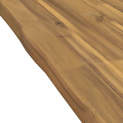 vidaXL Live Edge Table Top 70 x 50 x 3.5 cm Rectangular White