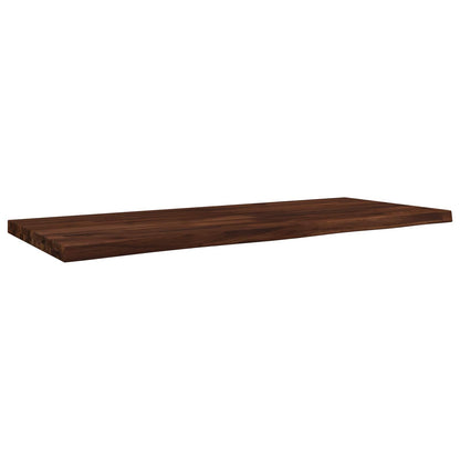 vidaXL Live Edge Table Top 120 x 50 x 3.5 cm Rectangular Dark Brown
