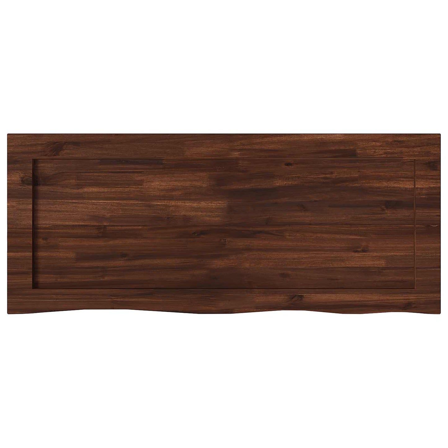 vidaXL Live Edge Table Top 130 x 50 x 3.5 cm Rectangular Dark Brown