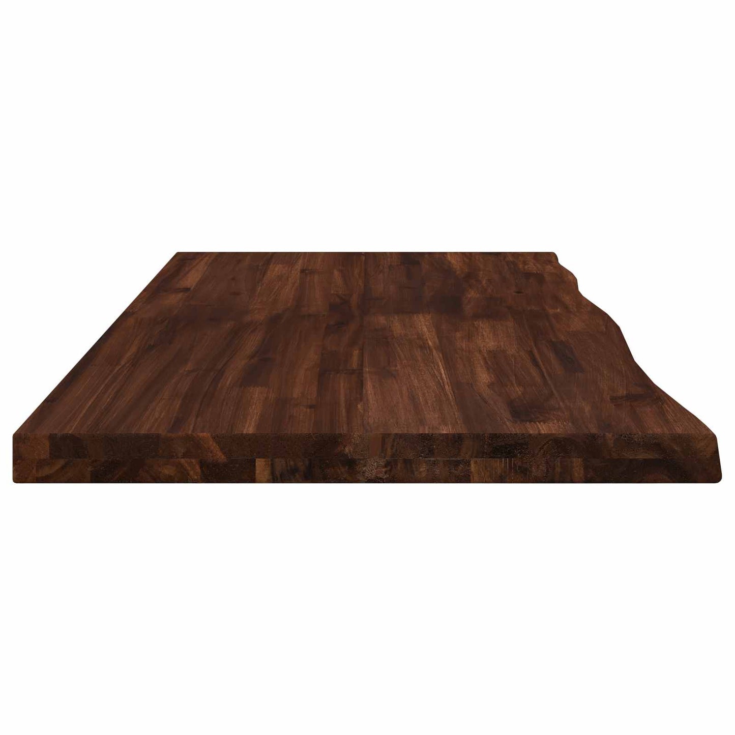 vidaXL Live Edge Table Top 130 x 50 x 3.5 cm Rectangular Dark Brown
