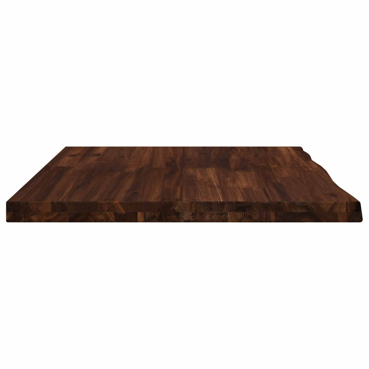 vidaXL Live Edge Table Top 80 x 60 x 3.5 cm Rectangular Dark Brown