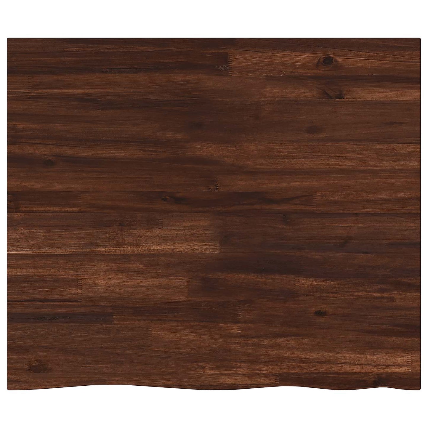 vidaXL Live Edge Table Top 80 x 60 x 3.5 cm Rectangular Dark Brown