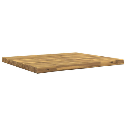 vidaXL Live Edge Table Top 80 x 60 x 3.5 cm Rectangular White