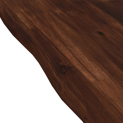 vidaXL Live Edge Table Top 100 x 60 x 3.5 cm Rectangular Dark Brown