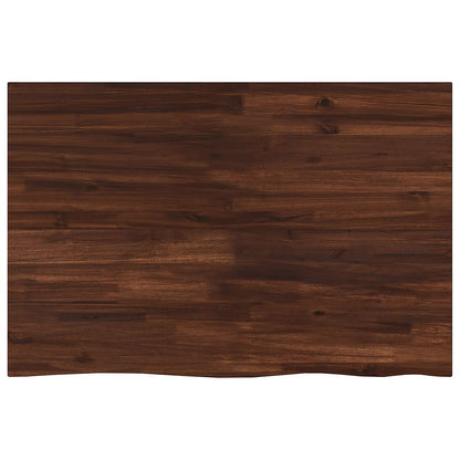 vidaXL Live Edge Table Top 100 x 60 x 3.5 cm Rectangular Dark Brown