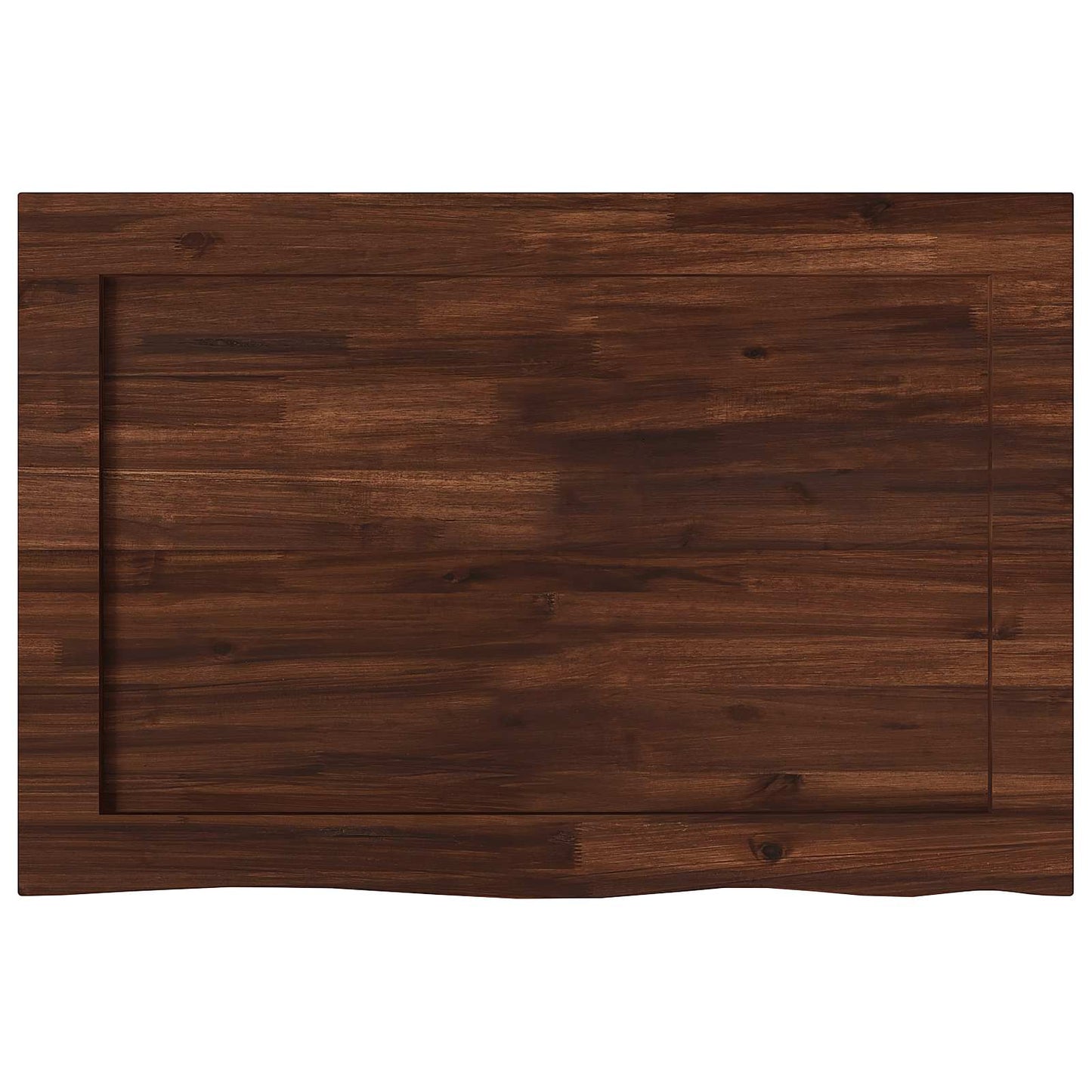 vidaXL Live Edge Table Top 110 x 60 x 3.5 cm Rectangular Dark Brown