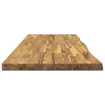 vidaXL Live Edge Table Top 130 x 60 x 3.5 cm Rectangular White