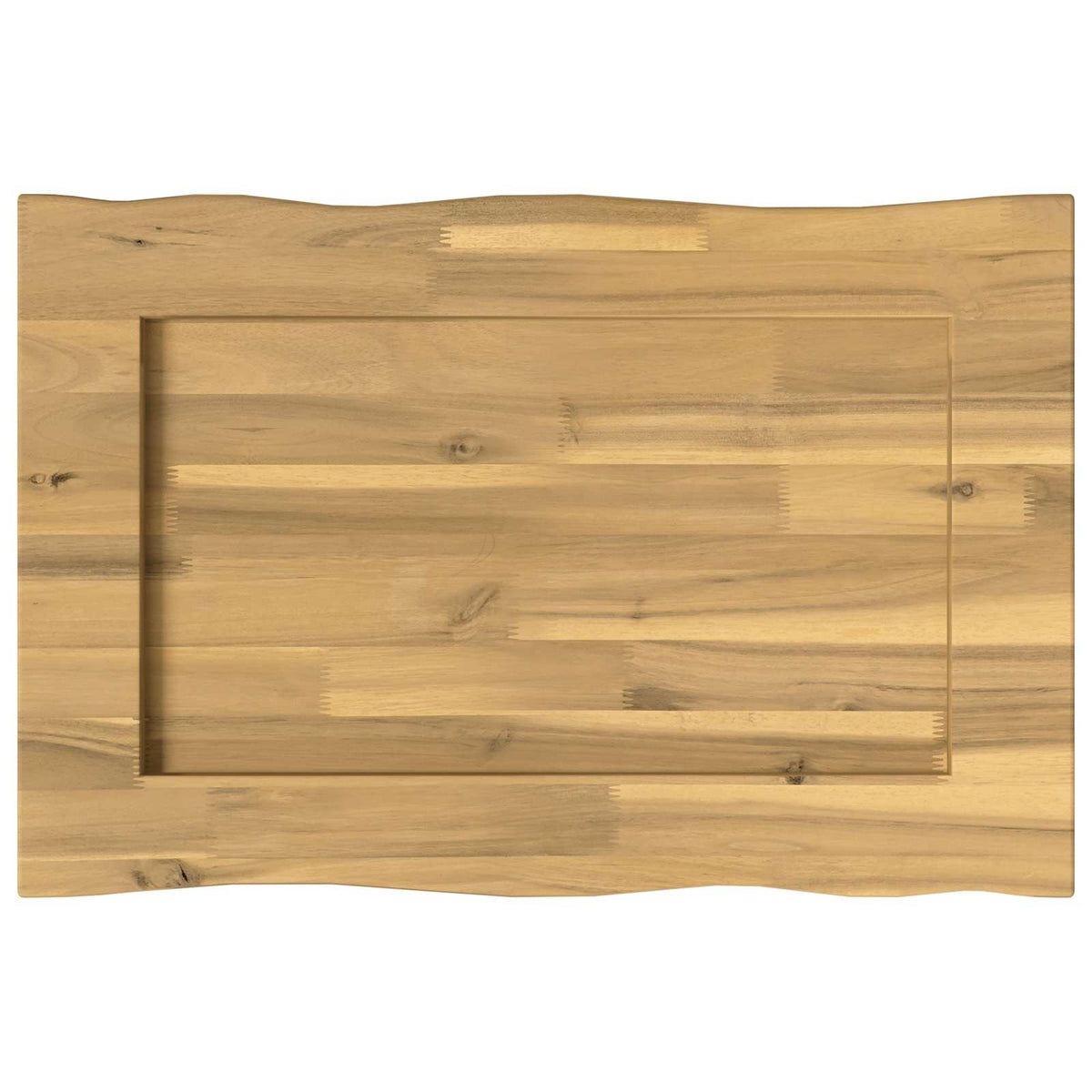 vidaXL Live Edge Table Top 70 x 40 x 3.5 cm Rectangular White