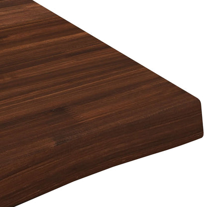 vidaXL Live Edge Table Top 80 x 40 x 3.5 cm Rectangular Dark Brown