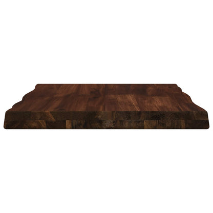 vidaXL Live Edge Table Top 80 x 40 x 3.5 cm Rectangular Dark Brown