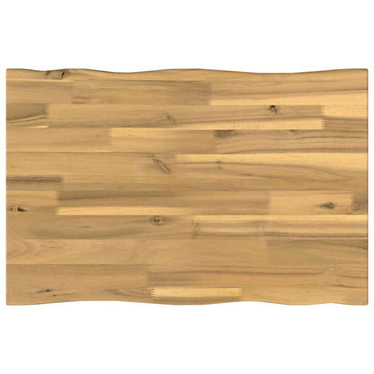 vidaXL Live Edge Table Top 90 x 40 x 3.5 cm Rectangular White