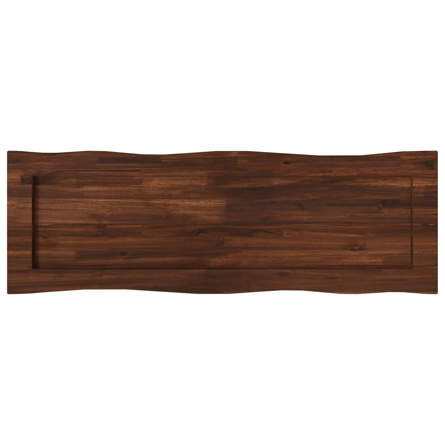 vidaXL Live Edge Table Top 110 x 40 x 3.5 cm Rectangular Dark Brown