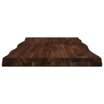 vidaXL Live Edge Table Top 110 x 40 x 3.5 cm Rectangular Dark Brown