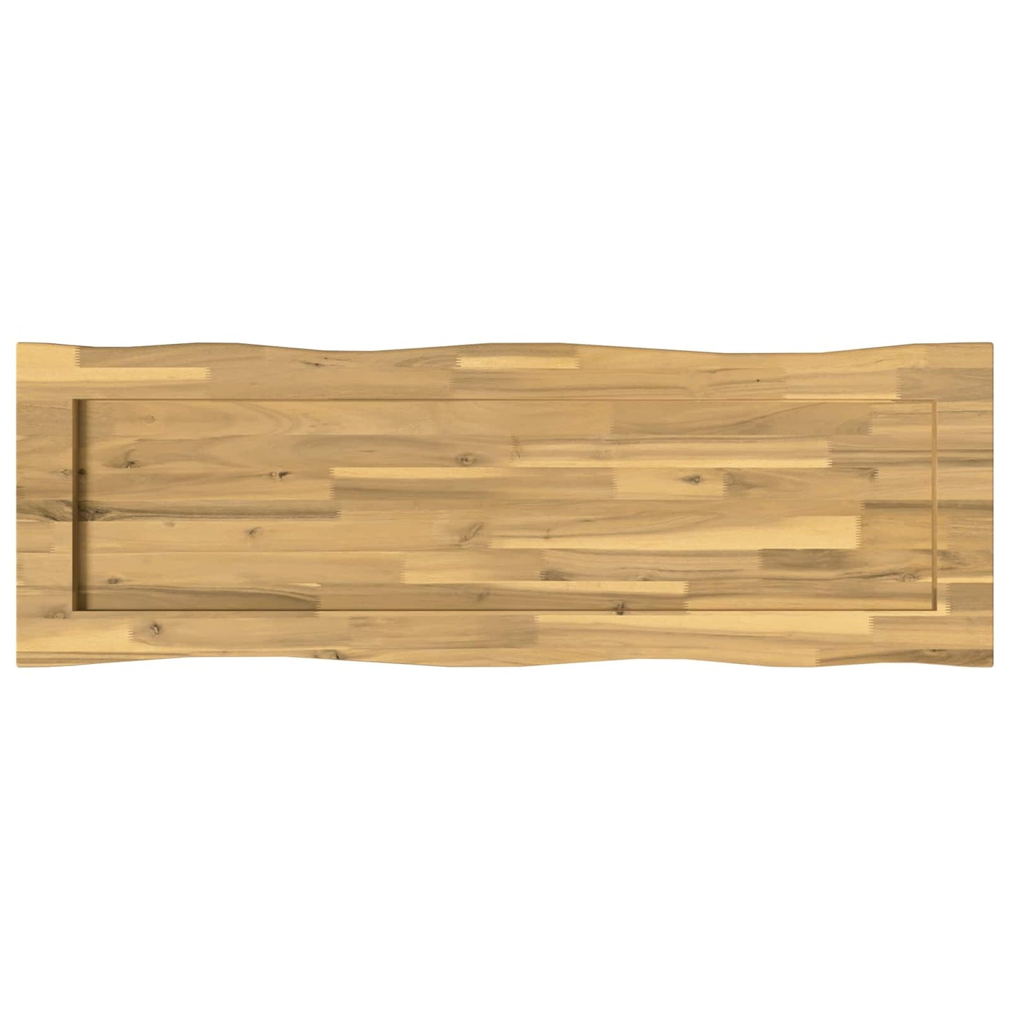 vidaXL Live Edge Table Top 120 x 40 x 3.5 cm Rectangular White