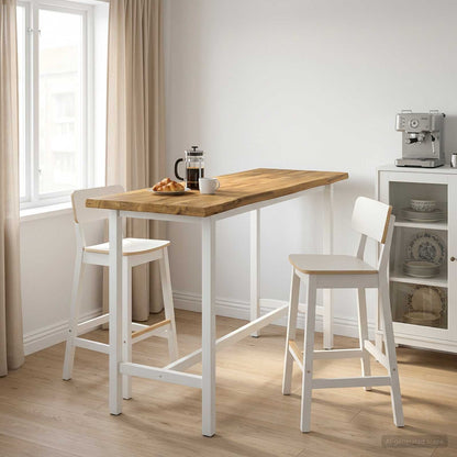 vidaXL Live Edge Table Top 140 x 40 x 3.5 cm Rectangular White