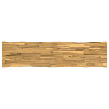 vidaXL Live Edge Table Top 140 x 40 x 3.5 cm Rectangular White