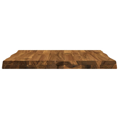vidaXL Live Edge Table Top 50 x 50 x 3.5 cm Square Solid Acacia Wood