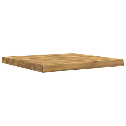vidaXL Live Edge Table Top 50 x 50 x 3.5 cm Square Solid Acacia Wood